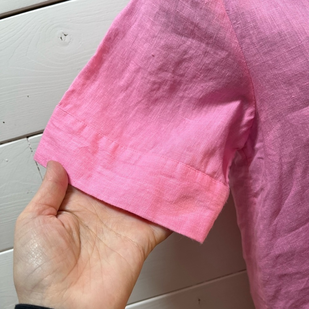 RICH & ROYAL – Pink Linen Top (Estimated M) - Picture 6 of 12